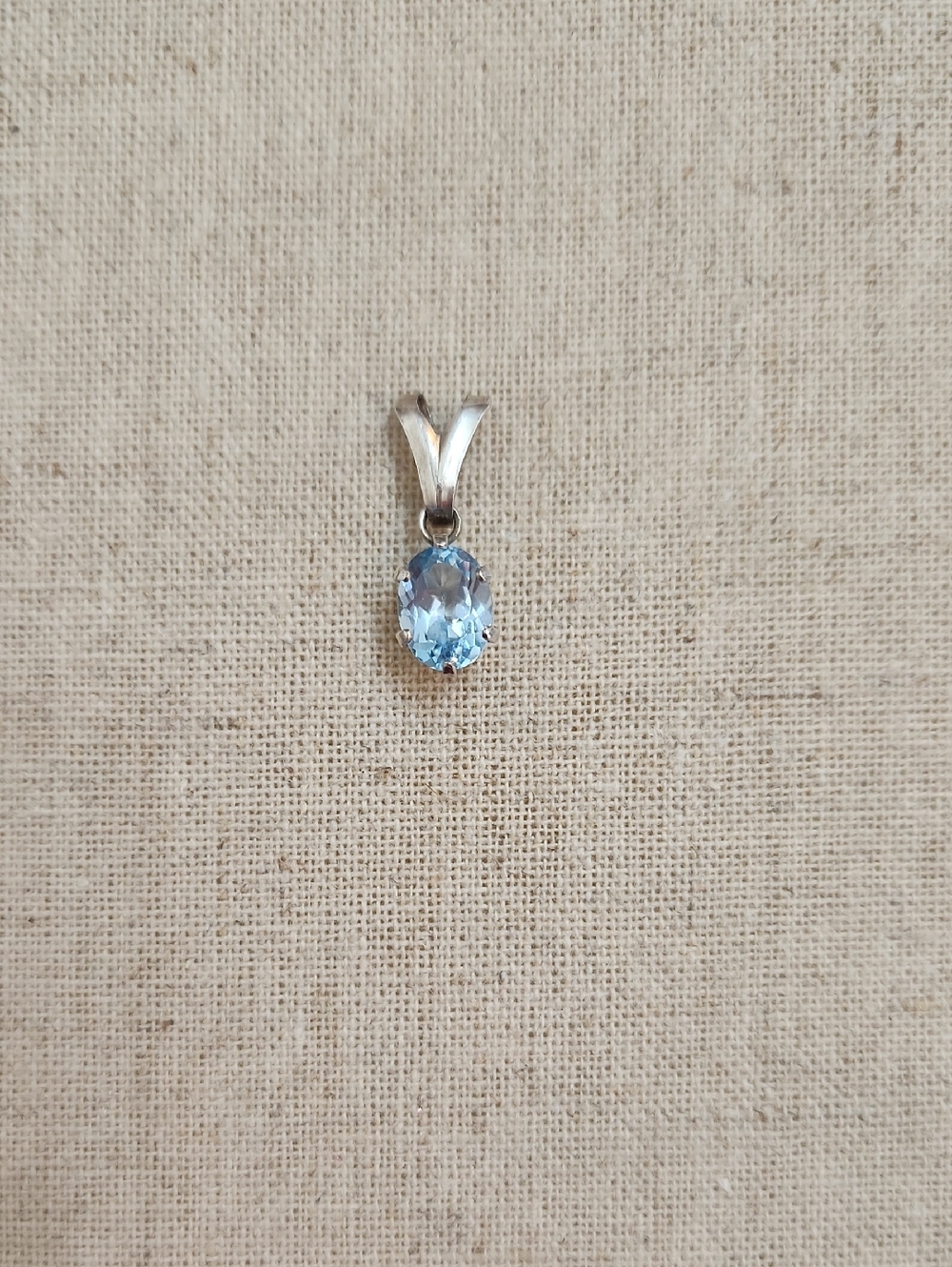 Blue Topaz Sterling Silver Pendant